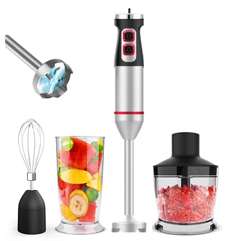 Blender Set Powerful Hand Mixer 1700W Multi-Purpose Immersion Blender Stepless Speed Hand Stick Blender