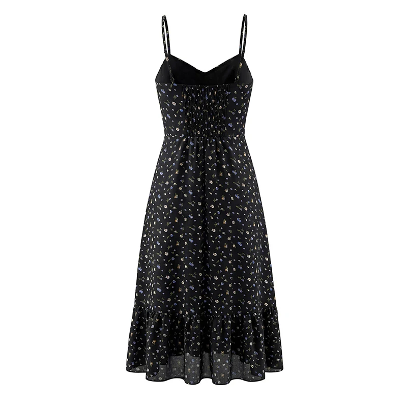 Yenkye verde escuro alças de espaguete vestido longo feminino decote em v a linha férias vestidos de verão maxi robe novo 2026 roupas