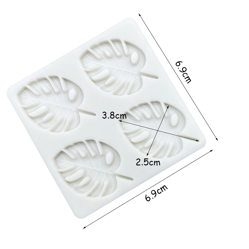 Monstera Deliciosa Leaf Silicone Sugarcraft Mold Resin Tools Cupcake Baking Mould Fondant Cake Decorating Tools