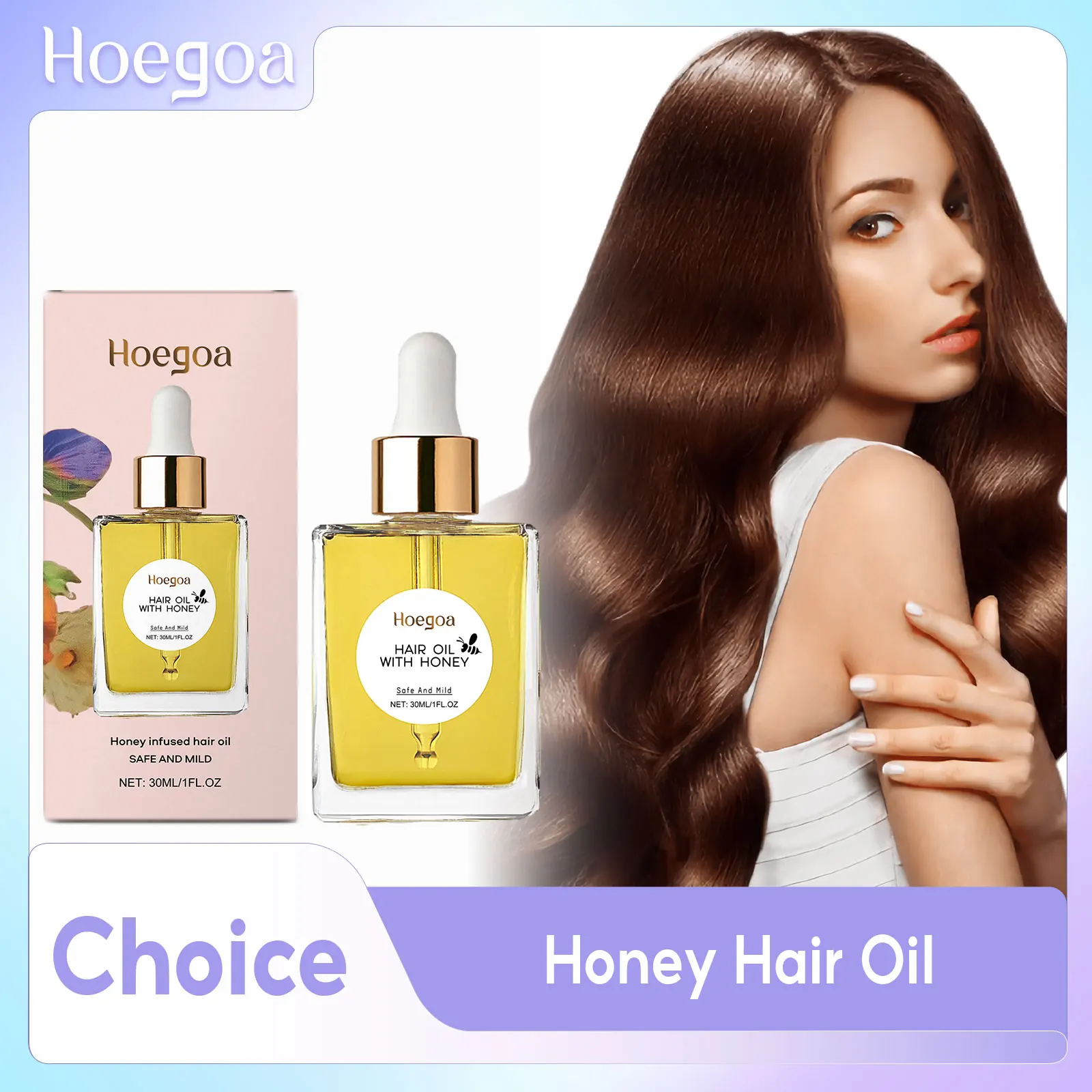 

Honey Hair Essence Oil Improve Dry Rough Reduce Damage Hair Care Products Deeply Nourish Moisturizing Smooth Anti Frizz Hair Oil