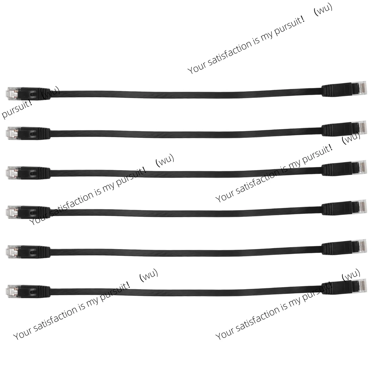 6 Pcs 1 Ft Flat Internet Network Cable Solid Cat6 High Speed Patch Lan Wire With Snagless Rj45 Connectors