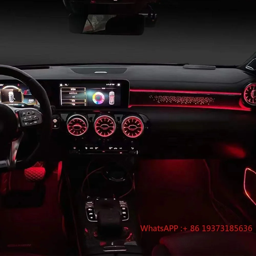 Auto Interior Decor LED Atmosphere Light 64 color Ambient Lights For Mercedes-Benz A-class W177