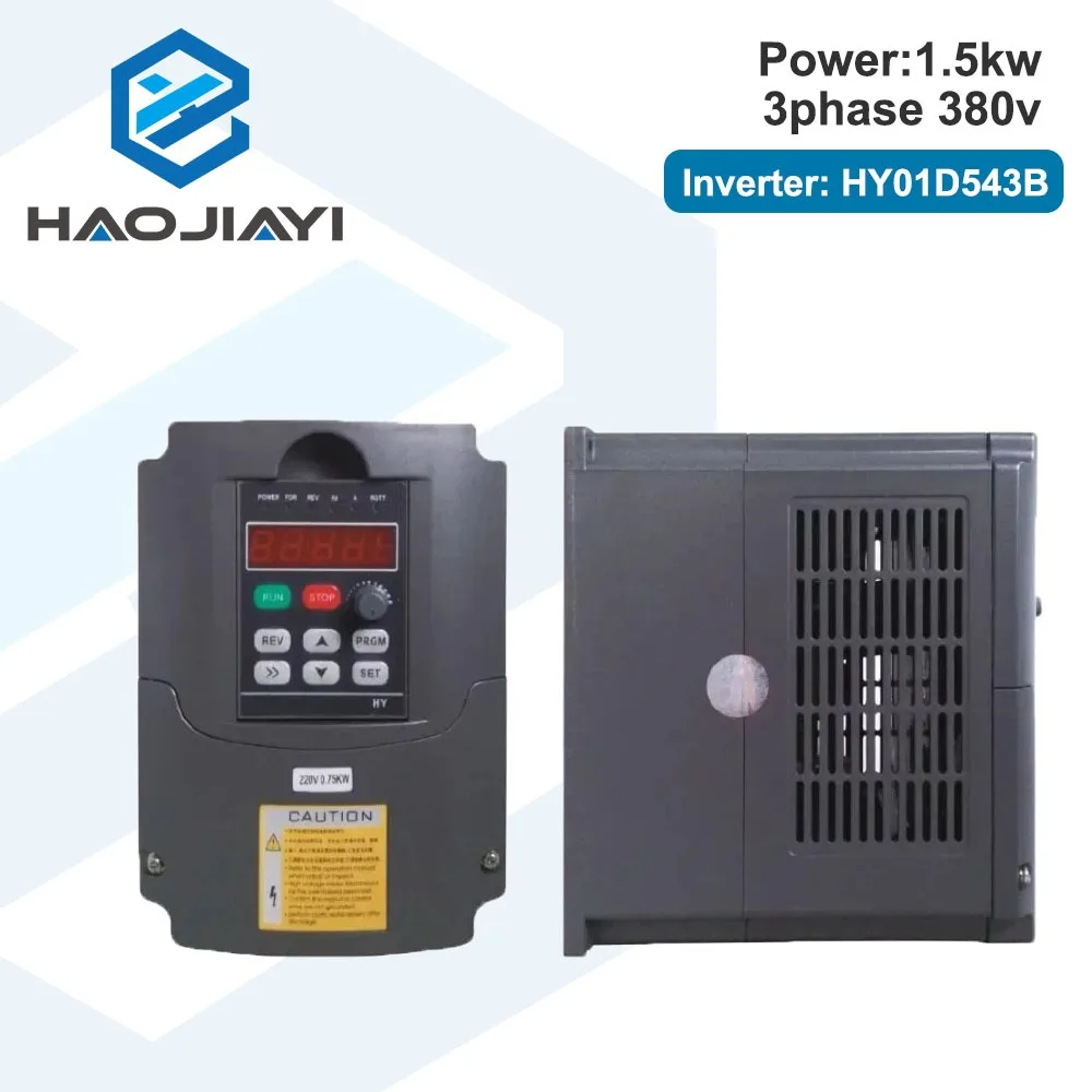 HAOJIAYI 380v 1.5kw VFD Variable Frequency Drive VFD Inverter 3HP 380v Input 3HP for spindle motor speed control