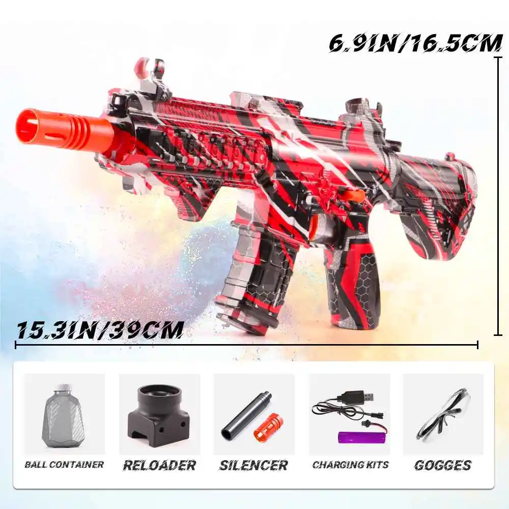 M416 Electric Gel Ball Blaster Toys,Splatter Ball Blaster for 14+,Outdoor Games Toys (gel ball not included)