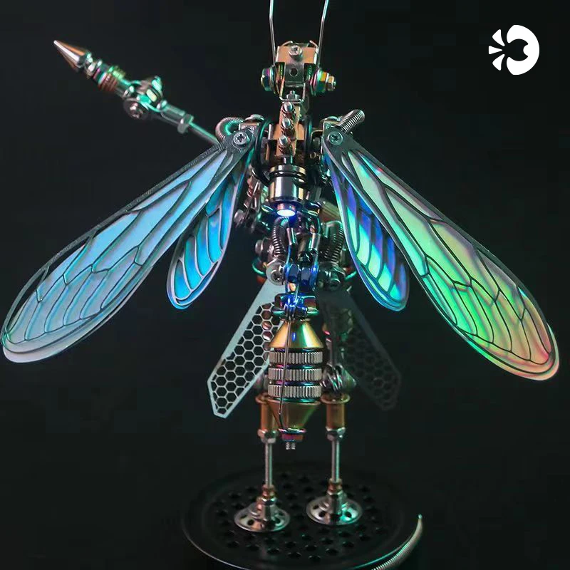 3d metal puzzle mechanical variant insect model kit  steampunk personalized assembly jigsaw DIY floatingcity Crafts for adults