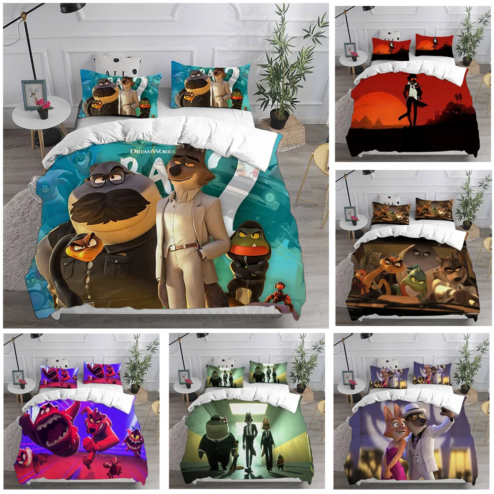 

The Bad Guys 2 Bedding Sets EU Single US Twin Comforter Quilt Bed Cover Duvet Cover Pillow Case 2-3 Pieces Sets Kids Adult Size