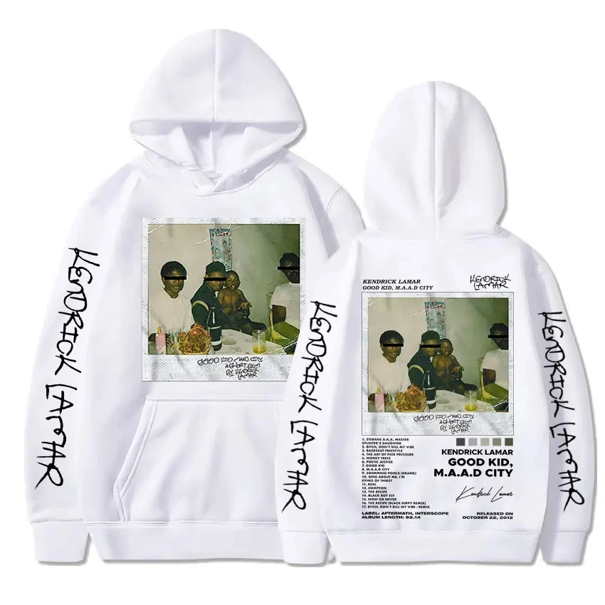 Hip Hop Männer Frauen Hoodie Rapper Kendrick Lamar Good Kid Album Grafik Gedruckt Kapuzenpullover Mode Tasche Streetwear – Detail 17
