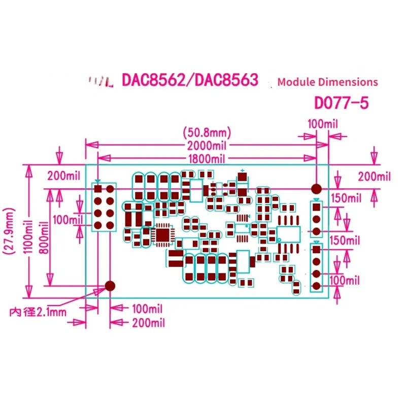DAC8562 DAC8563 Dual 16-bit DAC โมดูลเอาต์พุตบวกและลบ 10V