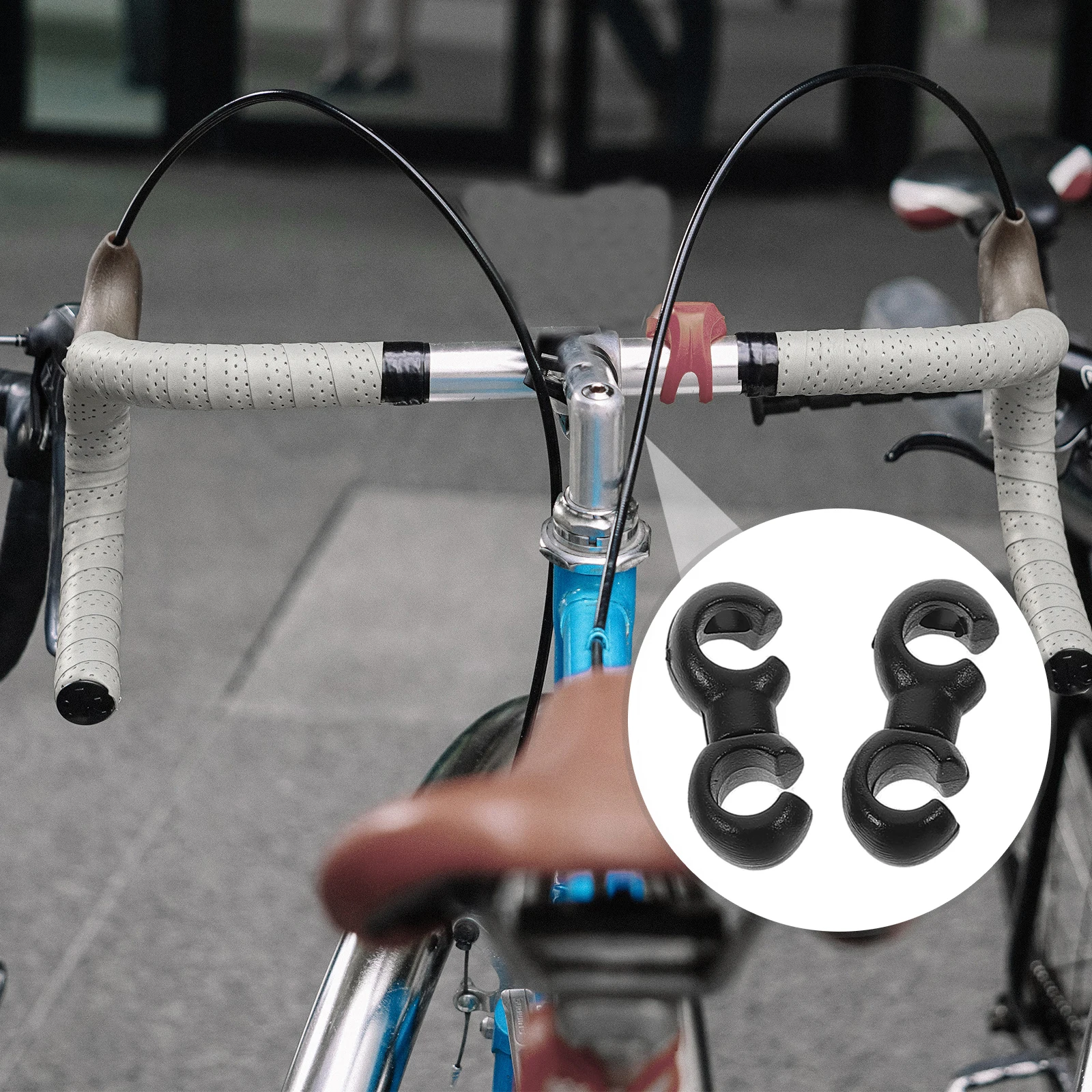 

10 PCS Organizer Bicycle Buckle Cable Clips Plastic Bike Brake Shift Base Accessory
