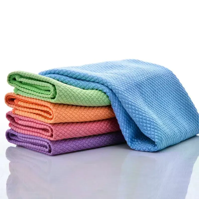 10Pcs Microfiber Kitchen Towel Ultra Soft Magic Cleaning Cloth Absorbent Cleaning Rags Reusable Wipe Cloths Dishcloth