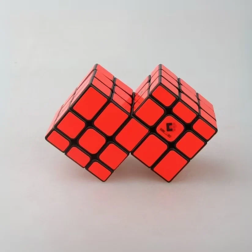 キューブツイストダブル3x3結合マジックキューブスピードキューブパズル不等距離ミラーマジックキューブカラフルマジックキューブパズル