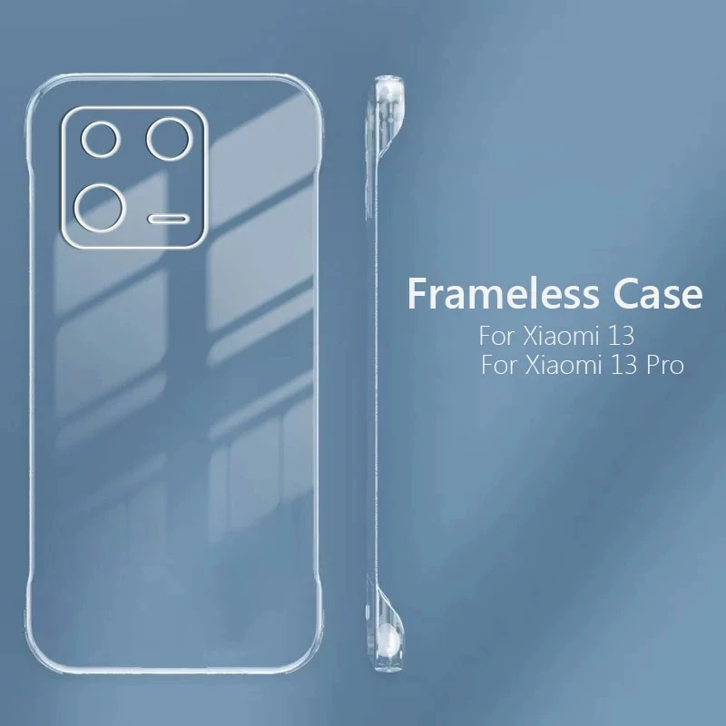 Frameless Slim Clear Hard Back Cover Case On For Xiaomi 13 12 11 Pro 11LITE 10T 11T 12T 11Ultra ShockProof Coque Phone Cases