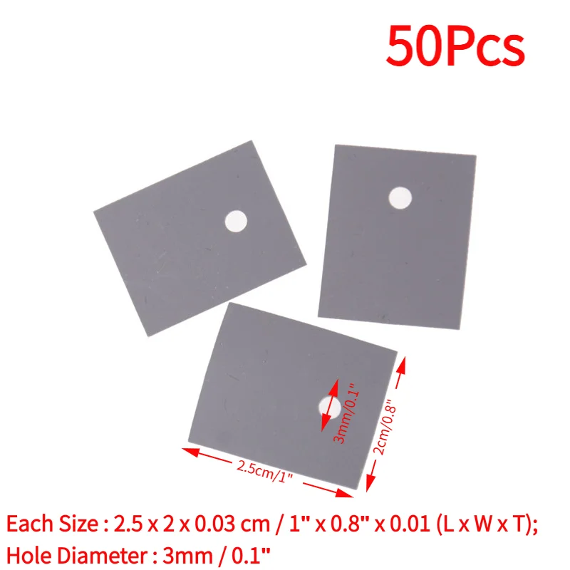 50Pcs TO-247 Transistor Silicone Insulator Insulation Sheet 20*25mm‘
