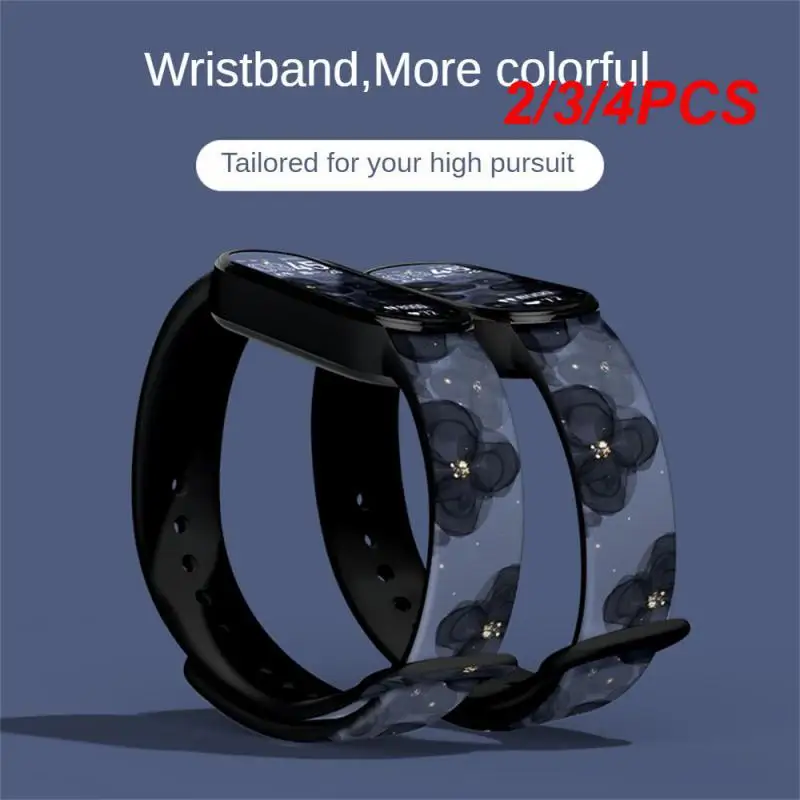 2/3/4PCS Wrist Strap Comfortable Touch Smooth And Soft Tpu Length 245mm Watch Strap Fashion Bracelet Secure Button Lightweight