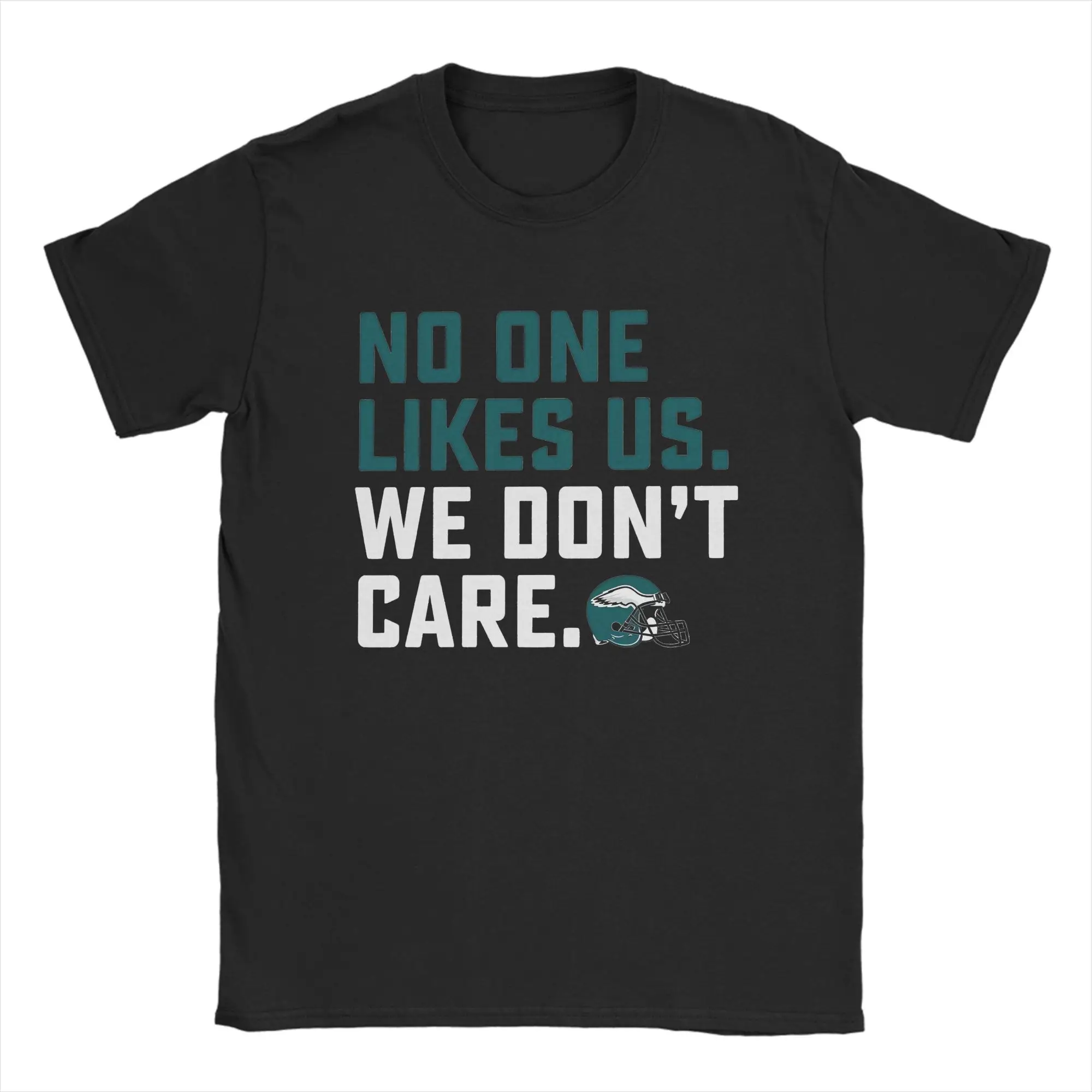 

Мужская футболка Eagles No One Likes Us We Dont Care Philadelphias Футбольные повседневные футболки из чистого хлопка с короткими рукавами, круглые футболки