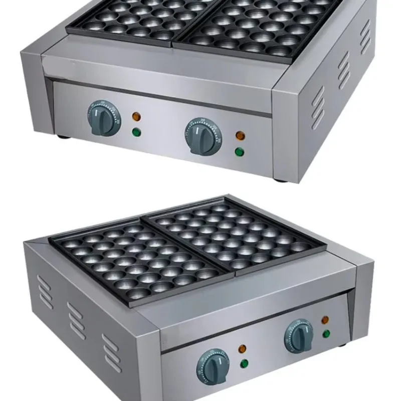 Professional 2-plate stainless steel electric octopus burner mini pancake fish ball machine