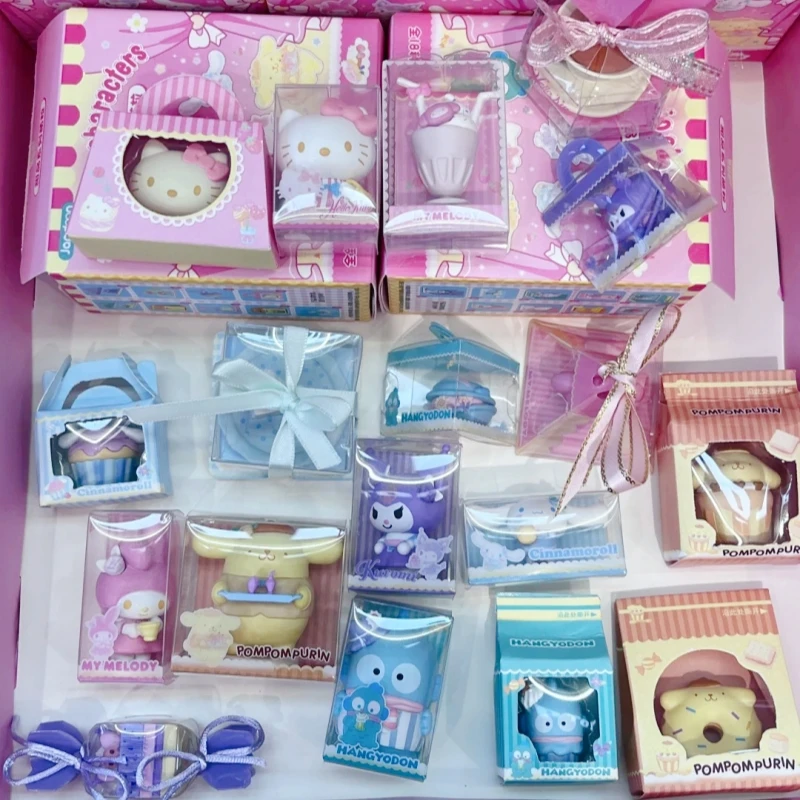 핫세일 애니메이션 캐릭터 디저트 시리즈 귀여운 미니 인형 데스크탑 장식 오너먼트 소녀들을 위한 수집용 장난감 선물