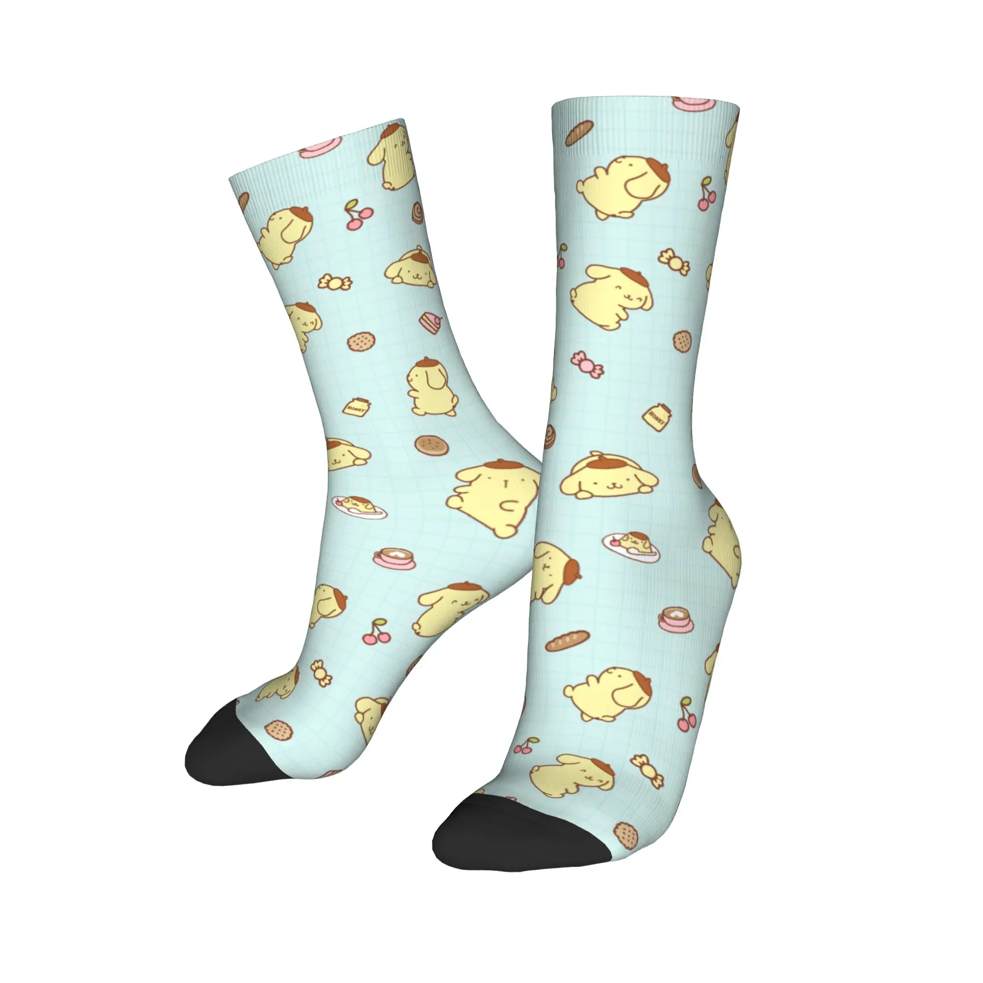 Cartoon Kawaii Pompompurin Socks Men's Women's Socks Harajuku Spring Summer Autumn Winter Middle Tube Socks Gift
