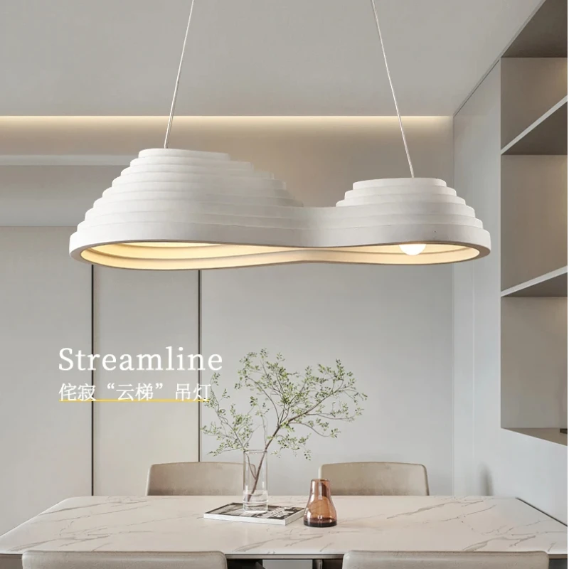 lustre de resina led moderno para sala wabi e areia mesa de jantar simples quarto e cozinha 2024 01