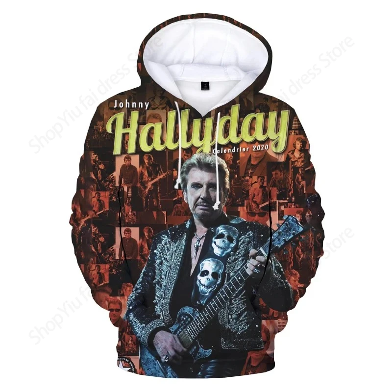 Popular Singer Johnny Hallyday 3d Print Hoodie Men Fashion Hoodies Sweatshirt Boy Coats Women Sweats Men Hoodie Rock Clothes New