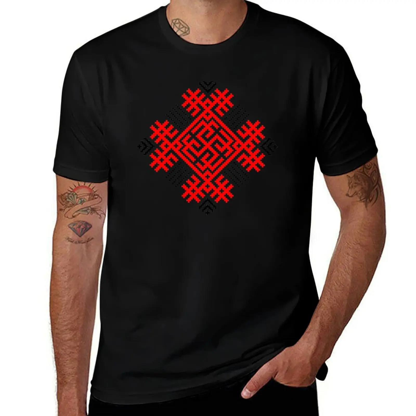 Rodimich - Antlers - Slavic Symbol #1 T-Shirt cotton graphic tees graphic t shirts blacks oversizeds T-shirt men