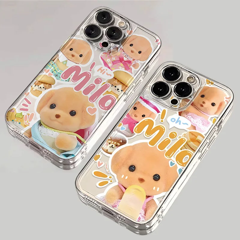 Cartoon Sylvanian Families Phone Case For iPhone 16 15 14 13 12 11 Mini Pro Max X XR XSMax 7 8 Plus SE20 Transparent Cover