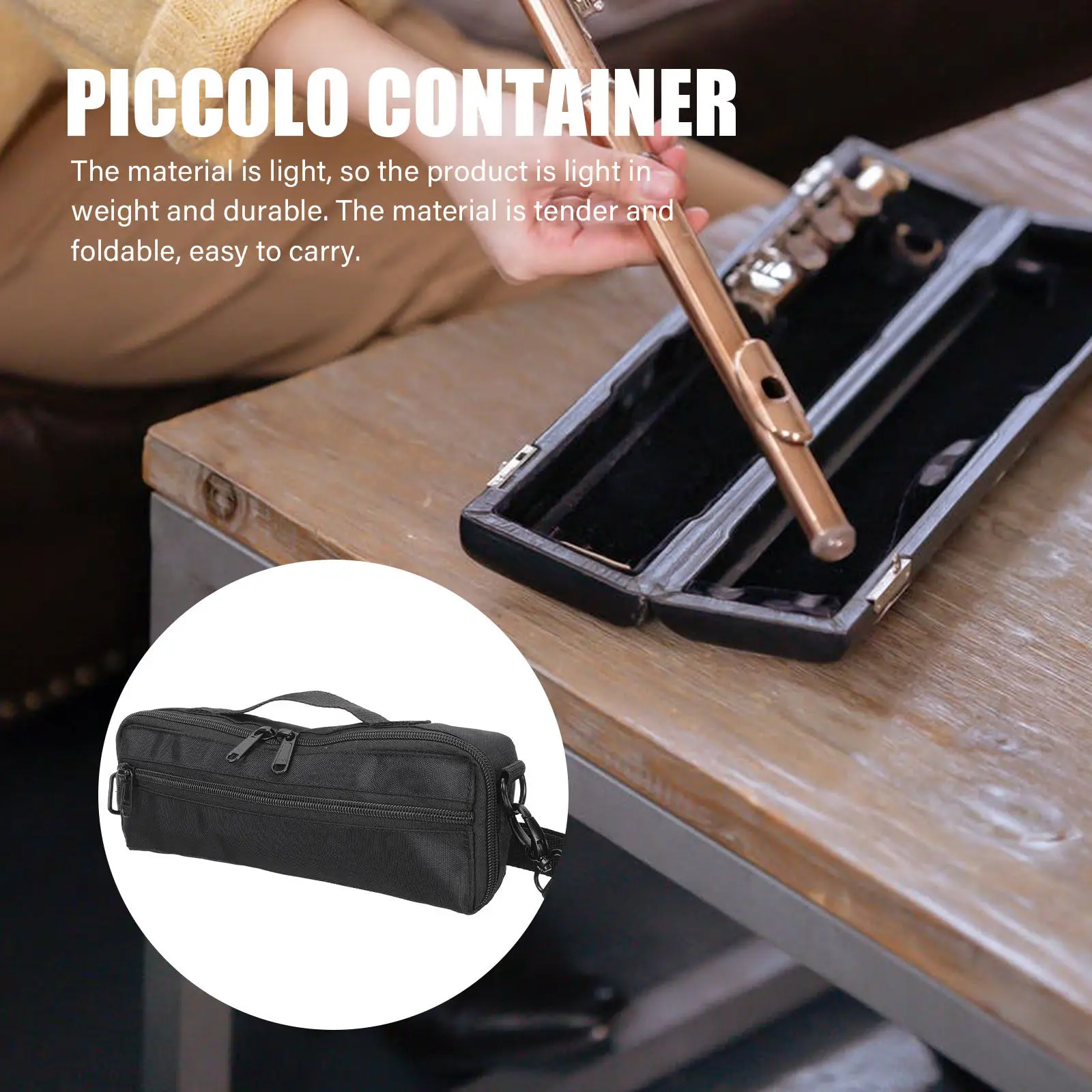 

Piccolo Storage Pouch Compact Lightweight Canvas Material Hand-Carry Design Ideal for Travel Practice and Outdoor Performance