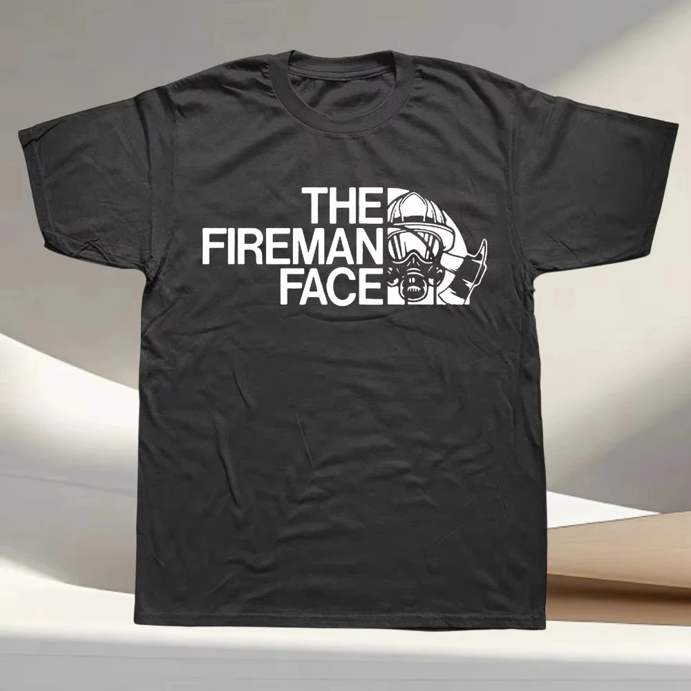 2026 new Fun gifts firefighters facial patterns T-shirt graphic streetwear short-sleeved shirt
