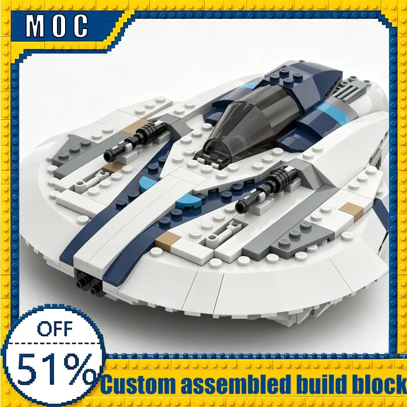

400 Parts MOC Sci-Fi Space Fighter Building Blocks Model Custom Assembly Educational Toy Boys Birthday Christmas Creative Gifts
