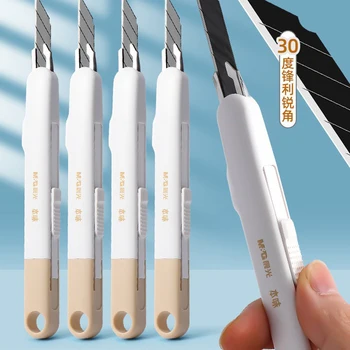 M & G Draagbaar Kunstmes 9Mm 30 ° Zwart Mes, Abs Case Aluminium Snap-Off Chute Box Cutter Voor Beide Handen, Mini Utility Tools