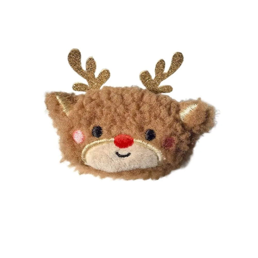 Kawaii Stuffed Christmas Pendant Elk Snowman Cartoon Key Chain Bag Pendant Soft Birthday Gift