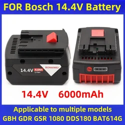 FOR Bosch 14.4V battery power tool 14.4V 6.0Ah suitable for GBH GDR GSR 1080 DDS180 BAT614G lithium-ion rechargeable battery