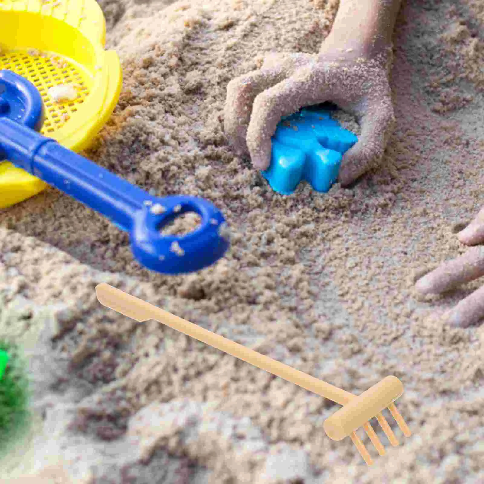 6 ชิ้น Zen Sand Table Rake เครื่องมือขนาดกะทัดรัดออกแบบตกแต่งงานฝีมือพลาสติกจัดเก็บง่ายพกพาคลื่นเส้นวงกลม