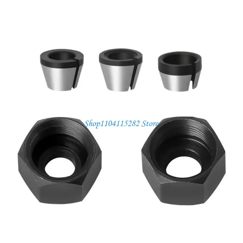 A2BF แพ็ค 12 M17 Collets สำหรับเราเตอร์งานไม้และช่างแกะสลักการออกแบบความแข็งแรงสูง