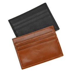 Casual Men's Short Wallet Genuine Leather Card Holders for Men Cowhide Credit Card Cover Wallet Slim Purse Card Case Women
