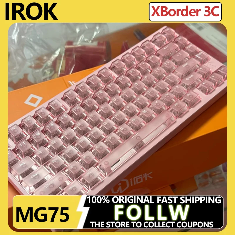 

Механическая клавиатура IROK MG75 Pro, магнитный переключатель RT0.005, 8000 Гц, RGB, алюминий, 81, клавиша, индивидуальная клавиатура, аксессуар для ПК, геймера, подарок