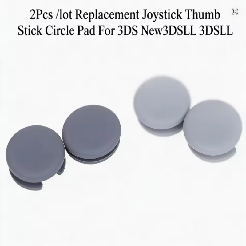 2 Pack Analog Stick Cap Replacement for Nintendo 3DS 2DS 3DSXL 3DSLL New 3DS Anti-Slip Circle Pad Joystick Repair Parts