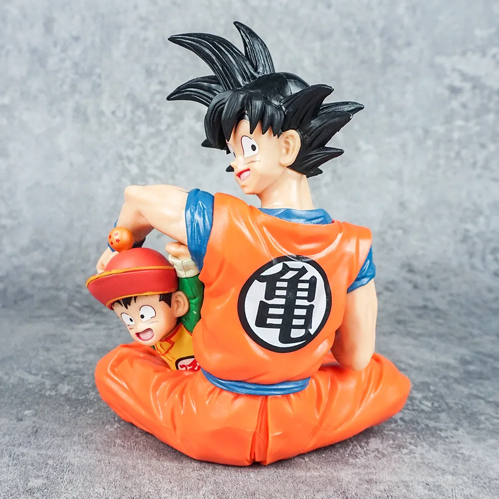 

Dragon Ball Super Saiyan Animation Figure Childhood Gohan Sun Wukong Father and Son Model Ornament Wholesale Box