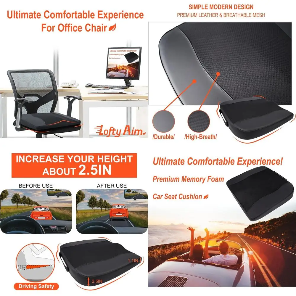 

Подушка для сиденья автомобиля из пены с эффектом памяти для облегчения боли при ишиасе – эргономичная подушка для водителей, офисных кресел и транспортных средств