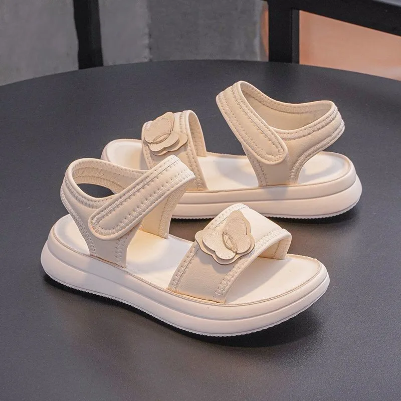 Little Girls Technical Sandals 2026 New Summer Kid Chunky Beach Shoes Non-slip Comfort Versatile Chic School Outdoor Water Shoes