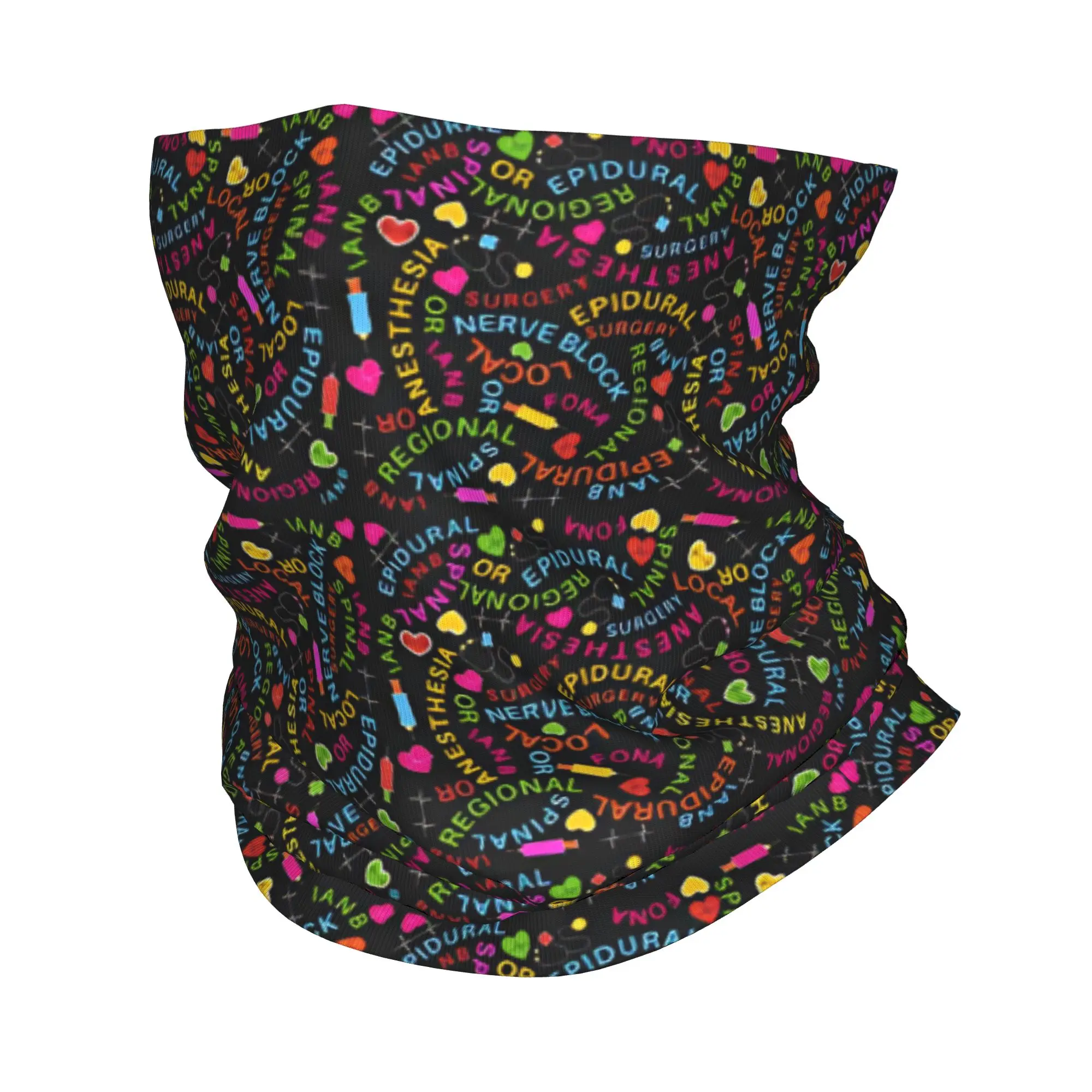 Anesthesia Anesthesiology Medical Bandana Neck Gaiter Balaclavas Face Scarf Printed Anesthetist Headwear Cycling Unisex Adult