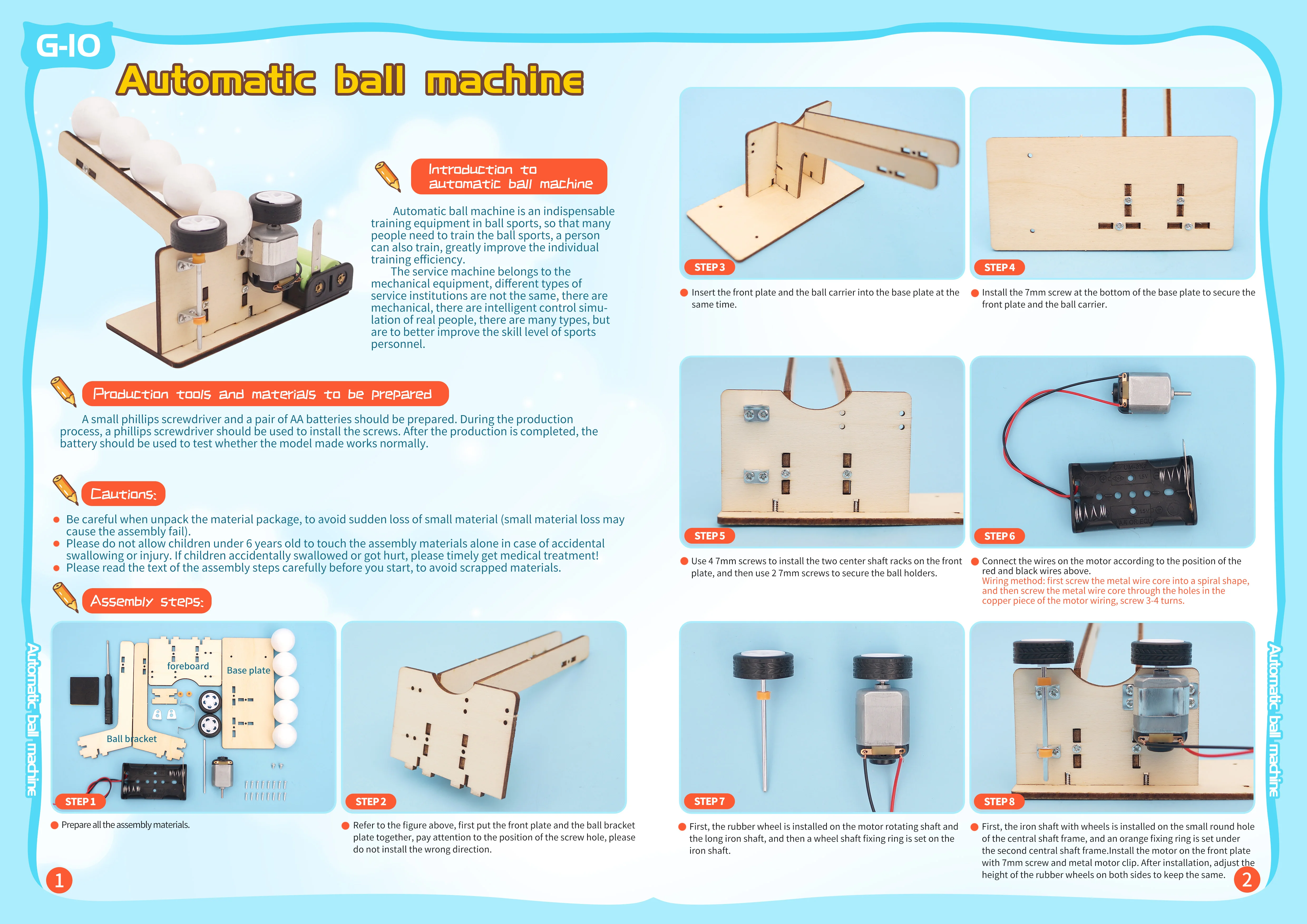 Fai da te Puzzle in legno Lanciatore STEM Giocattoli Tecologia Scienza Kit di strumenti sperimentali Giochi educativi per l\'apprendimento per bambini