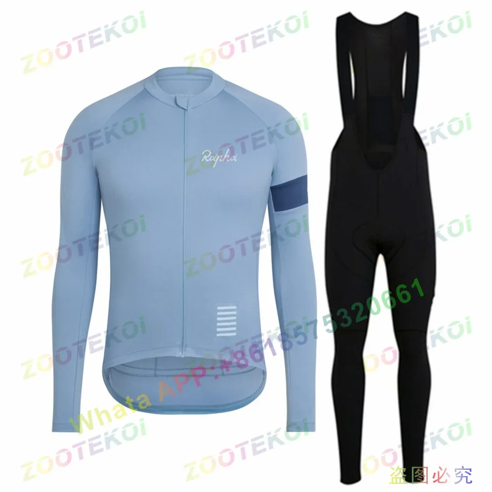 New Long Sleeve 2022 Team Autumn Cycling Jersey Set Ropa Ciclismo Men Bicycle Clothing Suit ROIPHOI Jerseys Road Bike Uniform