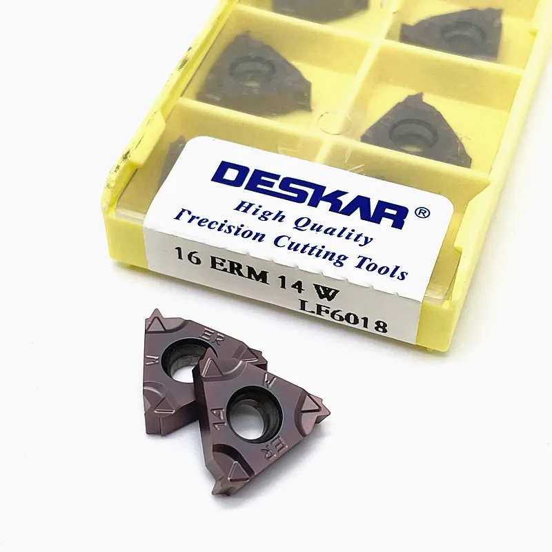DESKAR 16ERM 16IRM 11W 14W AG55 AG60 LF6018 LF6118 Indexable เกลียวคาร์ไบด์เครื่องกลึง CNC เครื่องตัดสำหรับสแตนเลสเหล็ก