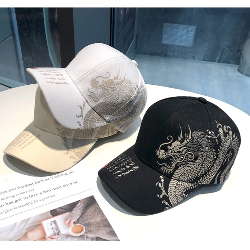 ドラゴンデザイン野球帽 男女兼用 2025年新作 ファッション 夏 日焼け防止 Instagram トレンド スナップバックハット