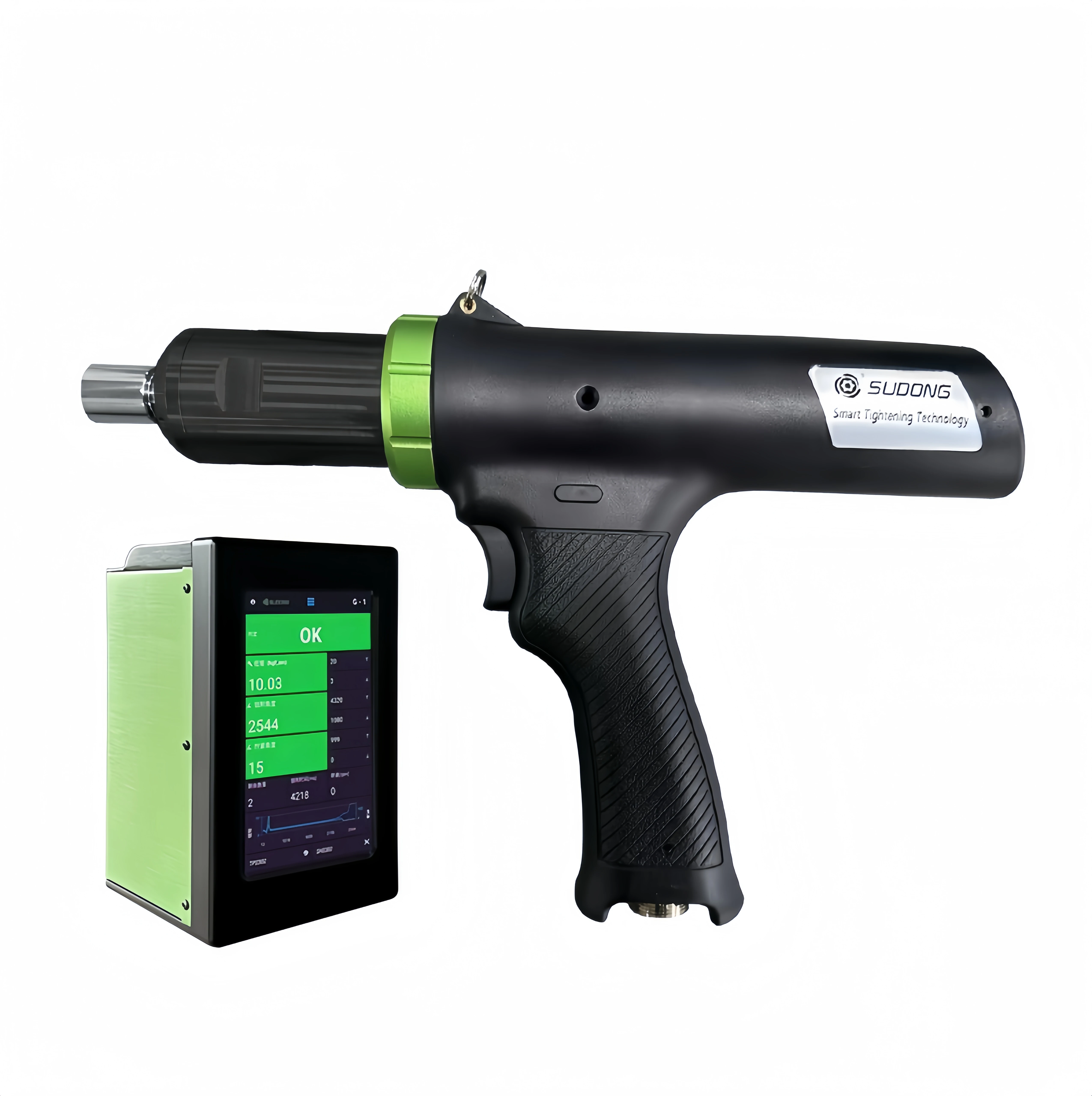 220V DC Transduserized Pistol Electric Screwdriver Wrench Fee Angle/Torque Sensor Control Servo Motor(Model: 1-65N.m)