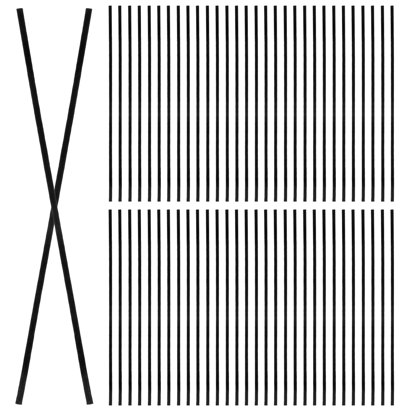 

100pcs Aroma Reed Diffuser Sticks Fiber Fragrance Refill For Home Scent Diffuser Longlasting Air Freshener Room Decor Black