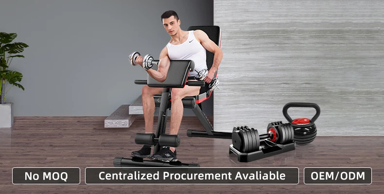 55KG Paint Baking Adjustable Dumbbell Set Gym Equipment Free Weights Fitness Dumbbells Set