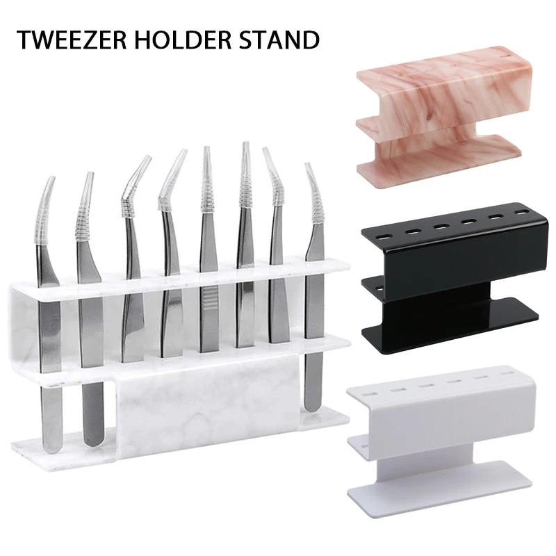 1PC Wimpern Pinzette Lagerung Rack Pinzette Organizer Halter Stehen Wimpern Verlängerung Werkzeuge Make-Up Schönheit Regal 6/8 Löcher