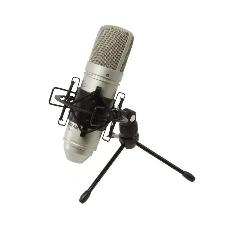 Original TASCAM TM-80 condenser microphone for home recording with cable,shock mount,table stand included